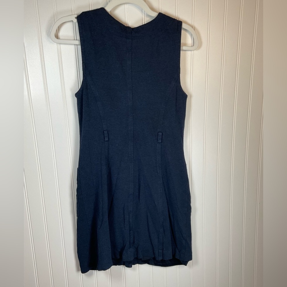 TRINA TURK Sleeveless Knit Dress Button Up Front Blue NO SIZE TAG - Picture 2 of 4